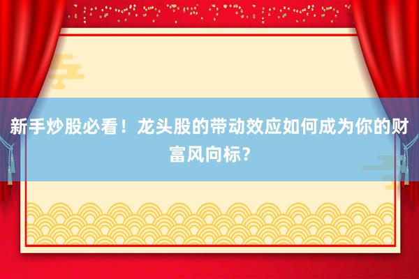 新手炒股必看！龙头股的带动效应如何成为你的财富风向标？